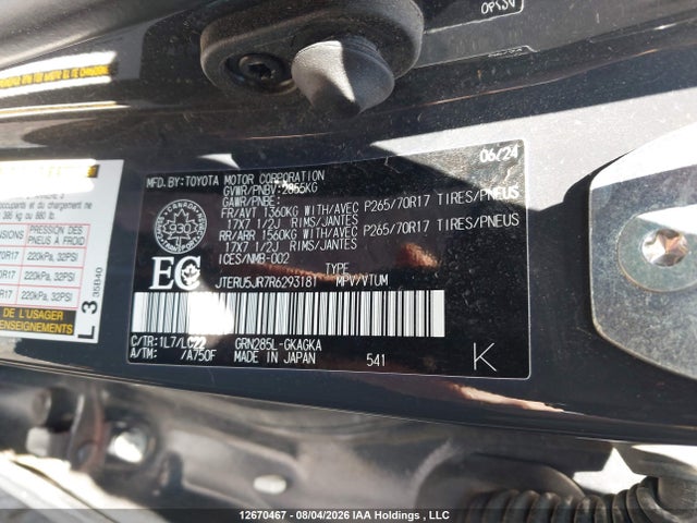 Toyota 4runner 2024 JTERU5JR7R6293181 Image 9
