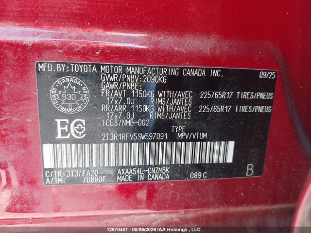 Toyota RAV4 2025 2T3R1RFV5SW597091 Image 9