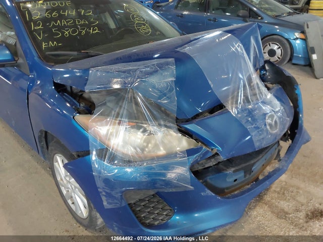 Продажа на аукционе авто 2012 Mazda Mazda3 Gx, vin: JM1BL1KF0C1580842, номер лота: 12664492