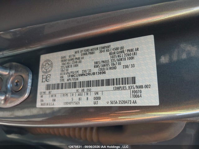 Ford Escape St-line 2024 1FMCU9MN2RUB13896 Image 9