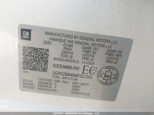 Cadillac Xt4 Luxury 2021 1GYFZBR40MF057250 Image 9