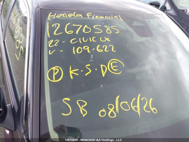 Продажа на аукционе авто 2022 Honda Civic Lx, vin: 2HGFE2F21NH109622, номер лота: 12670585