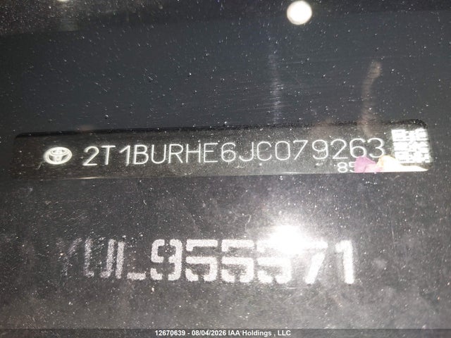 2018 Toyota Corolla Ce მანქანა იყიდება აუქციონზე, vin: 2T1BURHE6JC079263, აუქციონის ნომერი: 12670639