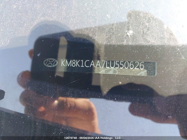 Aukcja sprzedaży 2020 Hyundai Kona Se, vin: KM8K1CAA7LU550626, numer aukcji: 12670748
