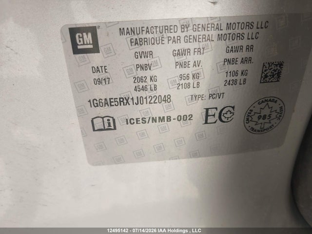 1G6AE5RX1J0122048 Cadillac Ats Turbo Base