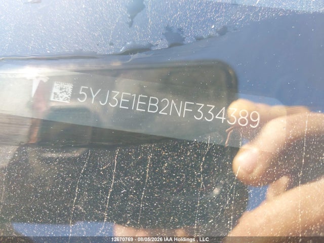 Tesla Model 3 Long Range 2022 5YJ3E1EB2NF334389 Image 17