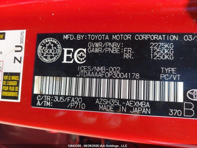 Toyota Crown Xle 2023 JTDAAAAF0P3004178 Image 9