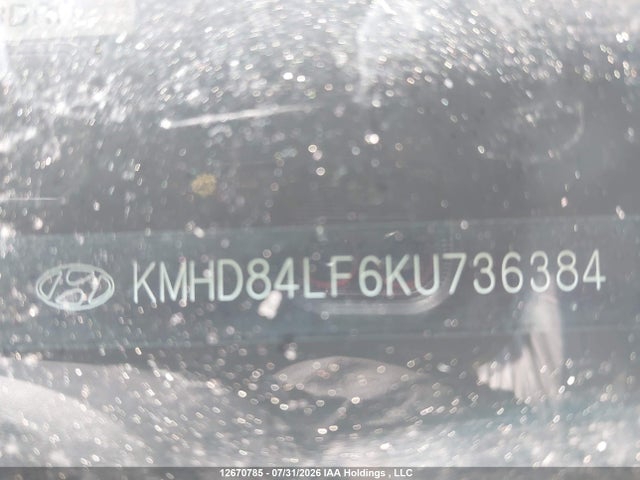 12670785 :رقم المزاد ، KMHD84LF6KU736384 vin ، 2019 Hyundai Elantra Preferred مزاد بيع