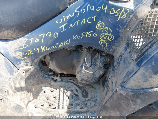 2024 Kawasaki Kvf750 N მანქანა იყიდება აუქციონზე, vin: JKAVFDN16RB501404, აუქციონის ნომერი: 12670790