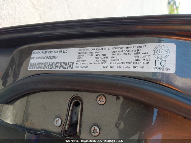 RAM 1500 Classic Slt 2023 3C6RR7LG4PG679914 Image 18