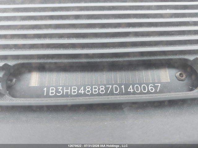 2007 Dodge Caliber Sxt მანქანა იყიდება აუქციონზე, vin: 1B3HB48B87D140067, აუქციონის ნომერი: 12670822