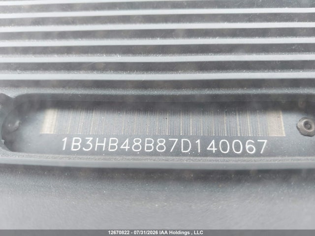 2007 Dodge Caliber Sxt მანქანა იყიდება აუქციონზე, vin: 1B3HB48B87D140067, აუქციონის ნომერი: 12670822
