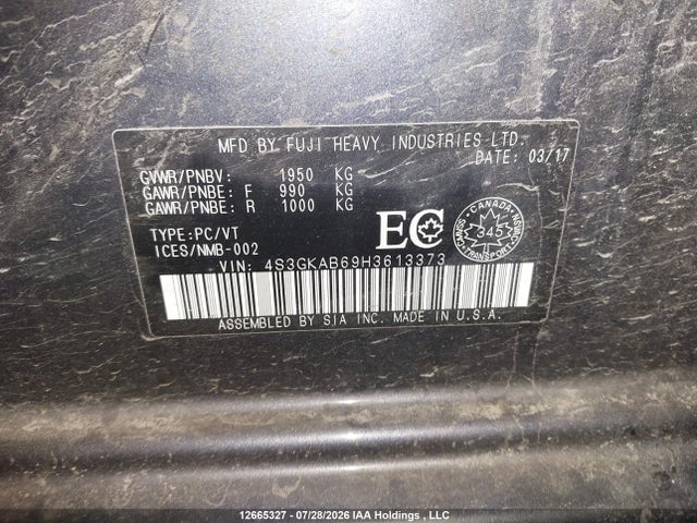 Subaru Impreza Touring 2017 4S3GKAB69H3613373 Image 18