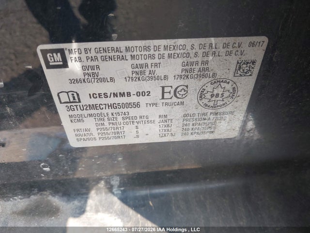 GMC Sierra 1500 Sle 2017 3GTU2MEC7HG500556 Image 18