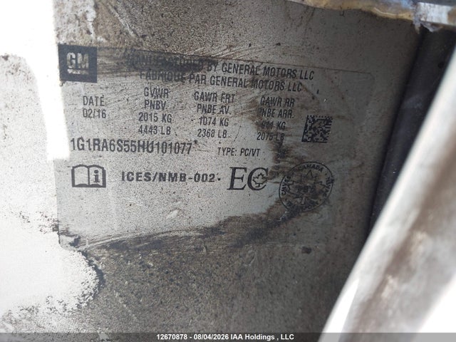 Chevrolet VOLT LT 2017 1G1RA6S55HU101077 Image 18