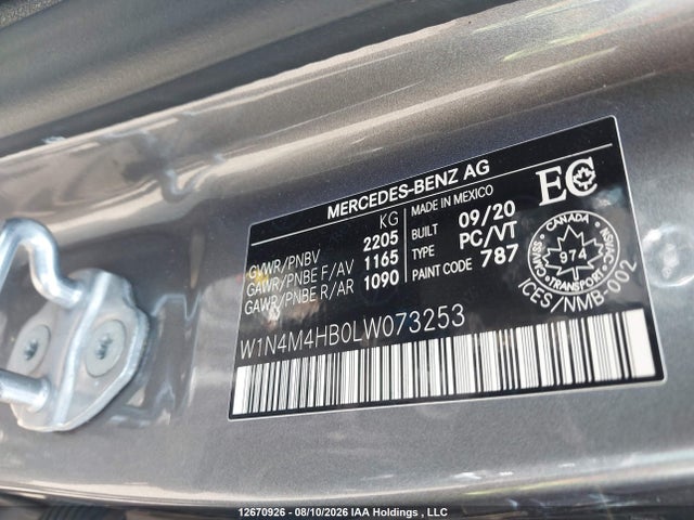 Продажа на аукционе авто 2020 Mercedes-benz Glb 250 4matic, vin: W1N4M4HB0LW073253, номер лота: 12670926