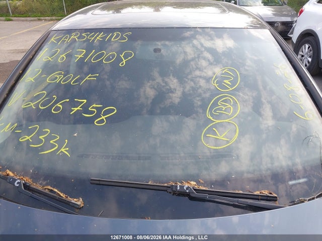 12671008 :رقم المزاد ، WVWDA7AJ2CW206758 vin ، 2012 Volkswagen Golf مزاد بيع