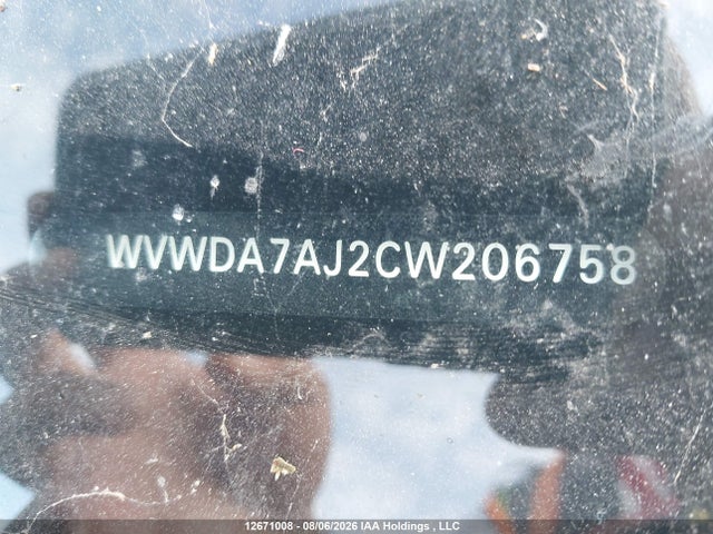 12671008 :رقم المزاد ، WVWDA7AJ2CW206758 vin ، 2012 Volkswagen Golf مزاد بيع
