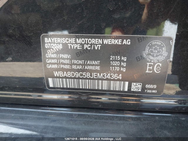WBA8D9C58JEM34364 BMW 330i Xdrive