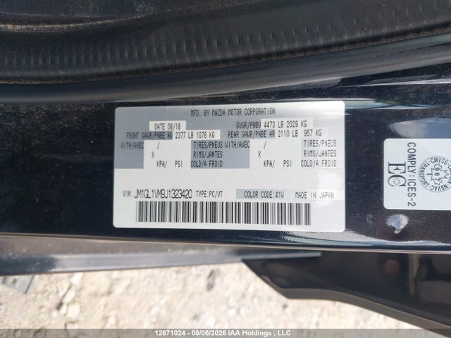 JM1GL1VM9J1323420 Mazda Mazda6 Gs-l