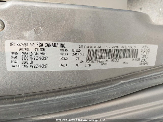 Aukcja sprzedaży 2015 Dodge Grand Caravan Se, vin: 2C4RDGBG7FR735300, numer aukcji: 12671027