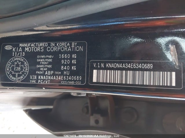 KIA Rio Ex/ex+/lx/lx+/sx 2014 KNADN4A34E6340689 Image 9