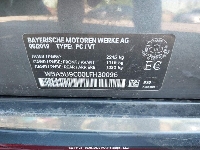 Продаж на аукціоні авто 2020 Bmw M340xi, vin: WBA5U9C00LFH30096, номер лоту: 12671121