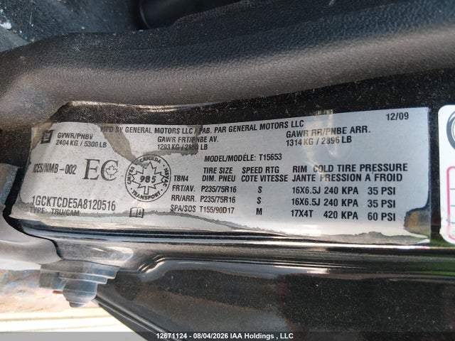 Продаж на аукціоні авто 2010 Chevrolet Colorado Lt, vin: 1GCKTCDE5A8120516, номер лоту: 12671124