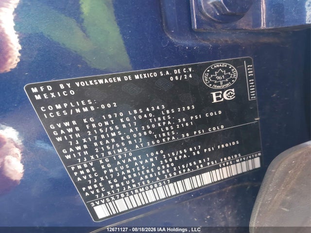 Volkswagen TAOS SE 2024 3VVSX7B21RM098317 Image 9
