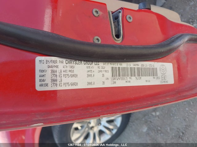 RAM 1500 Longhorn 2015 1C6RR7WMXFS559172 Image 9