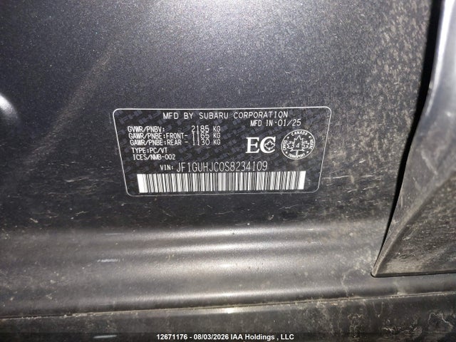 2025 Subaru Impreza Rs 5-door მანქანა იყიდება აუქციონზე, vin: JF1GUHJC0S8234109, აუქციონის ნომერი: 12671176