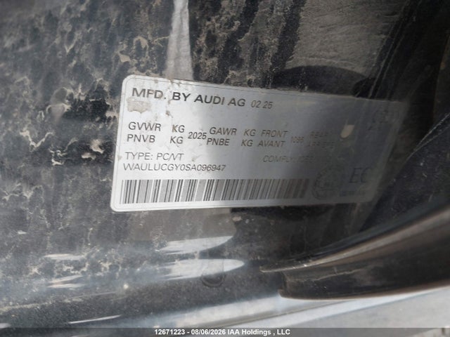 Aukcja sprzedaży 2025 Audi A3 40 Progressiv, vin: WAULUCGY0SA096947, numer aukcji: 12671223