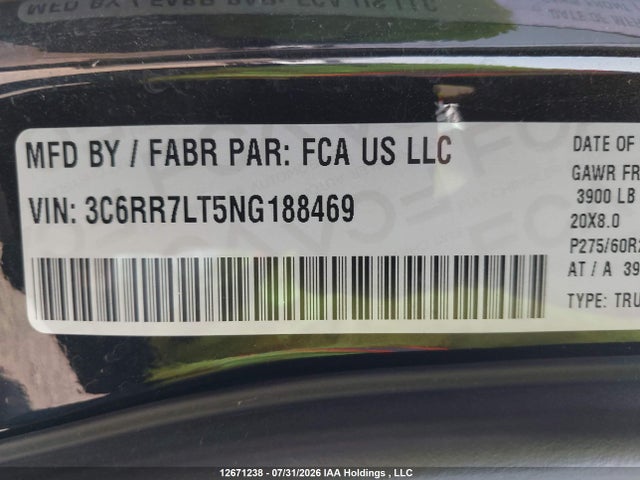 RAM 1500 Classic Slt 2022 3C6RR7LT5NG188469 Image 20