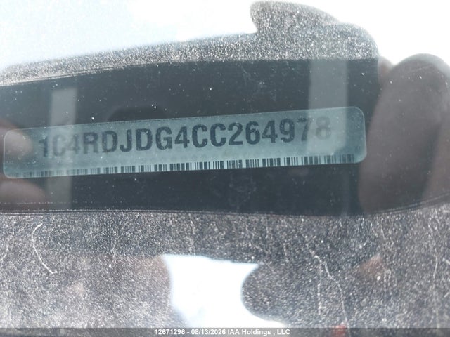 12671296 :رقم المزاد ، 1C4RDJDG4CC264978 vin ، 2012 Dodge Durango Crew مزاد بيع
