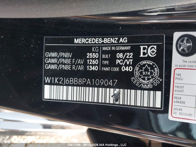 W1K2J6BB8PA109047 Mercedes-Benz Amg Cls 53 Coupe 4matic