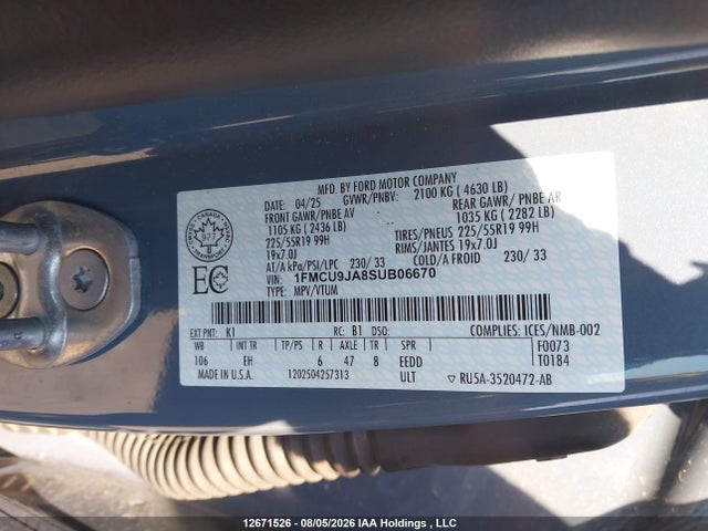 Ford Escape Platinum 2025 1FMCU9JA8SUB06670 Image 19