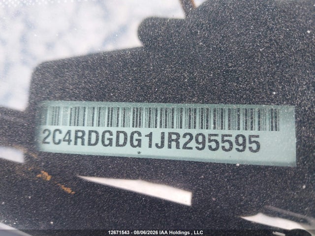 Продаж на аукціоні авто 2018 Dodge Grand Caravan Crew, vin: 2C4RDGDG1JR295595, номер лоту: 12671543
