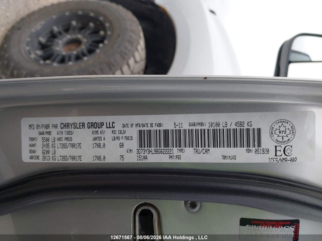 Aukcja sprzedaży 2011 Dodge Ram 3500, vin: 3D73Y3HL9BG622221, numer aukcji: 12671567