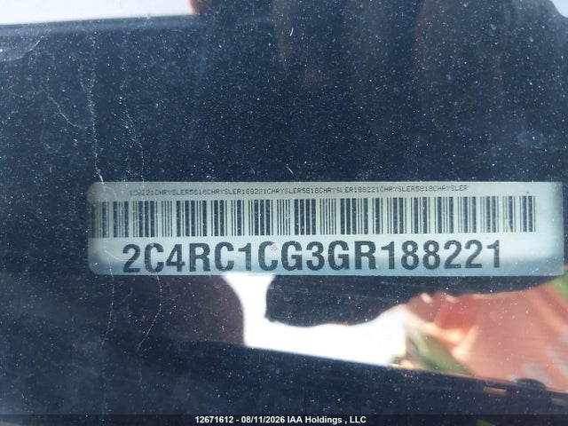 2C4RC1CG3GR188221 Chrysler Town &amp; Country Touring L