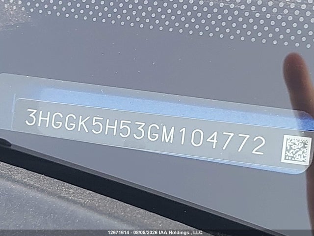 12671614 :رقم المزاد ، 3HGGK5H53GM104772 vin ، 2016 Honda Fit Lx مزاد بيع