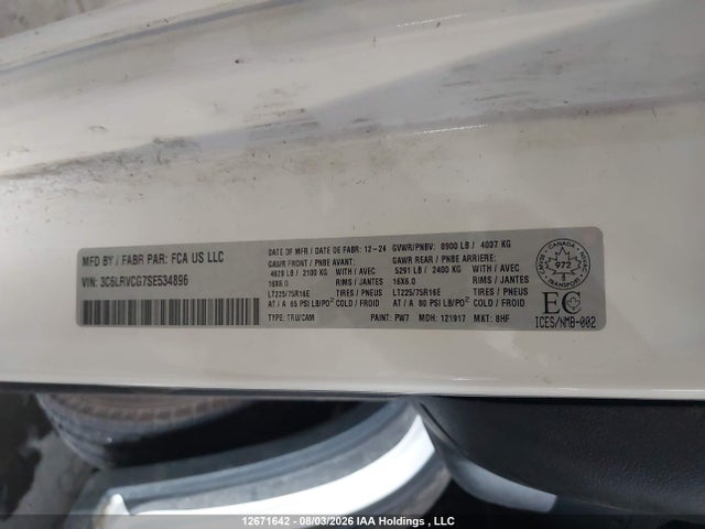 RAM Promaster 2500 2500 High 2025 3C6LRVCG7SE534896 Image 9