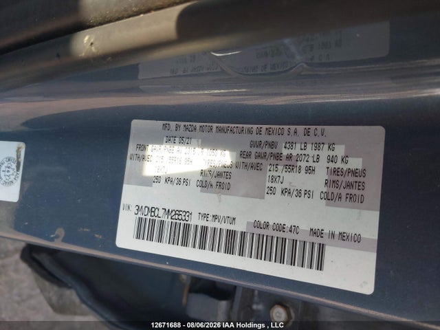 3MVDMBCL7MM265331 Mazda Cx-30 Preferred