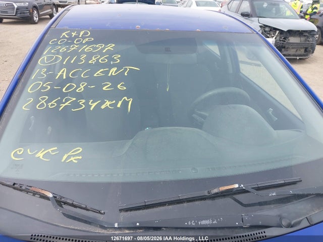 2013 Hyundai Accent Gls/gs მანქანა იყიდება აუქციონზე, vin: KMHCT5AE8DU113863, აუქციონის ნომერი: 12671697