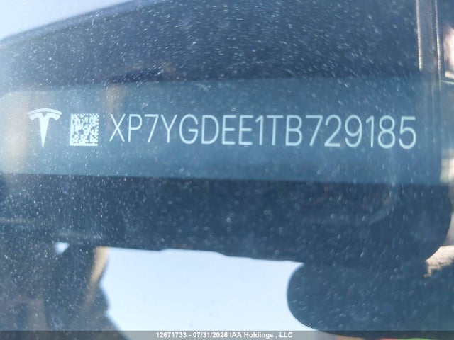 Aukcja sprzedaży 2026 Tesla Model Y Long Range Launch Series/premium All-wheel Drive, vin: XP7YGDEE1TB729185, numer aukcji: 12671733