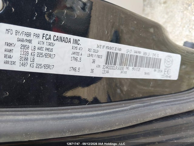2018 Dodge Grand Caravan Crew მანქანა იყიდება აუქციონზე, vin: 2C4RDGDG3JR163292, აუქციონის ნომერი: 12671747