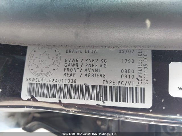 Aukcja sprzedaży 2008 Volkswagen Golf City, vin: 9BWEL41J584011338, numer aukcji: 12671770
