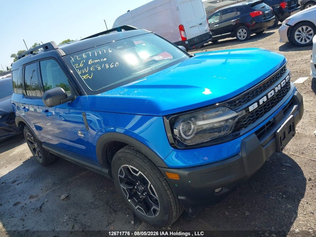 Aukcja sprzedaży 2026 Ford Bronco Sport Outer Banks, vin: 3FMCR9CNXTRE81860, numer aukcji: 12671776