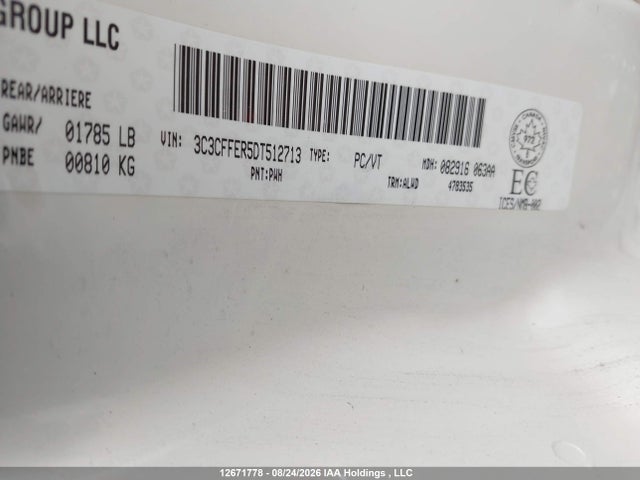 Aukcja sprzedaży 2013 Fiat 500c Lounge, vin: 3C3CFFER5DT512713, numer aukcji: 12671778