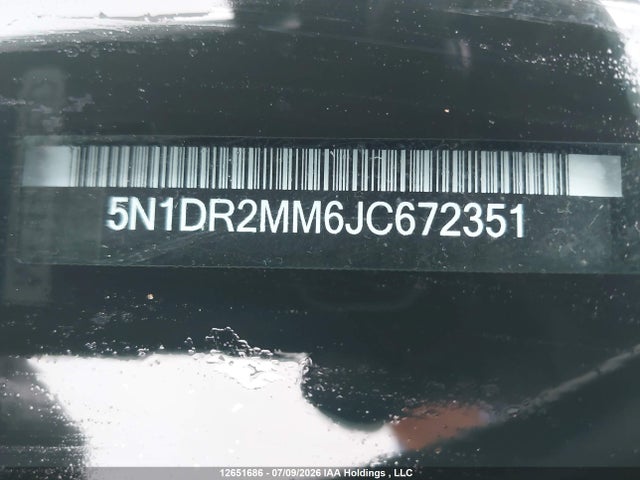 5N1DR2MM6JC672351 Nissan Pathfinder Midnight Edition/platinum/s/sl Premium/sv Tech