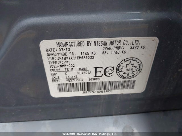JN1BV7AR1EM689033 Infiniti Q50 Premium/sport